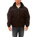 Tingley Bomber 1.5„¢ Jacket, Size Men's 2XL, Polyester Quilted Liner, Attached Hood, Black J26113.2X